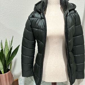 Dark Green Puffer Jacket